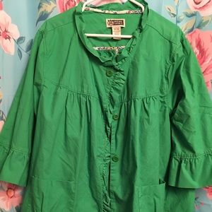 Plus size 3/4 sleeved spring jacket.